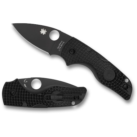 Spyderco 2024 Spyderco Reveal 14, Lil Native Black Lightweight Black Blade, Plain Edge SPY-C230PBBK